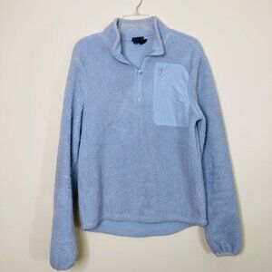 Champion Jacket Men’s Small Gray Fleece C9 Sherpa 1/4 Zip Pullover Chest Pocket